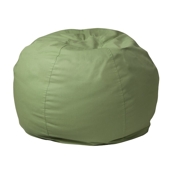 Flash Furniture Bean Bag Chair, 30 in W 30" L 18" H DG-BEAN-SMALL-SOLID-GRN-GG - main